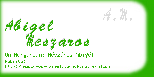 abigel meszaros business card