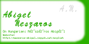 abigel meszaros business card